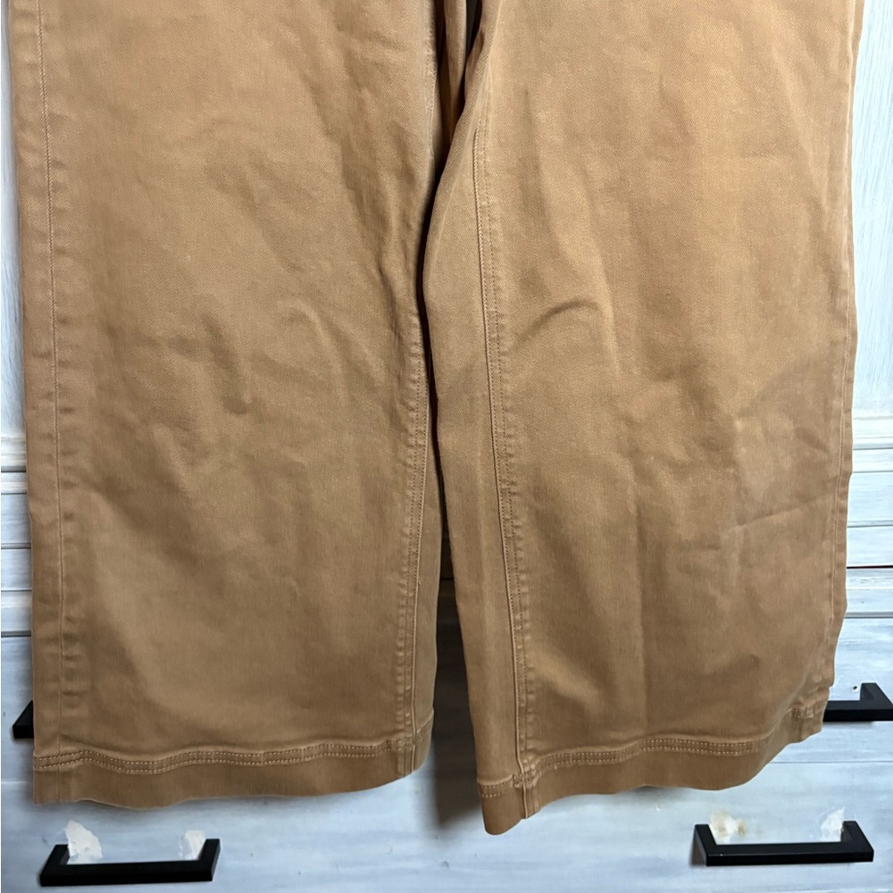 Everlane Cropped Wide Leg Utility Pants Cotton Classic Timeless Brown Ochre - Picture 4 of 8